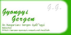 gyongyi gergen business card